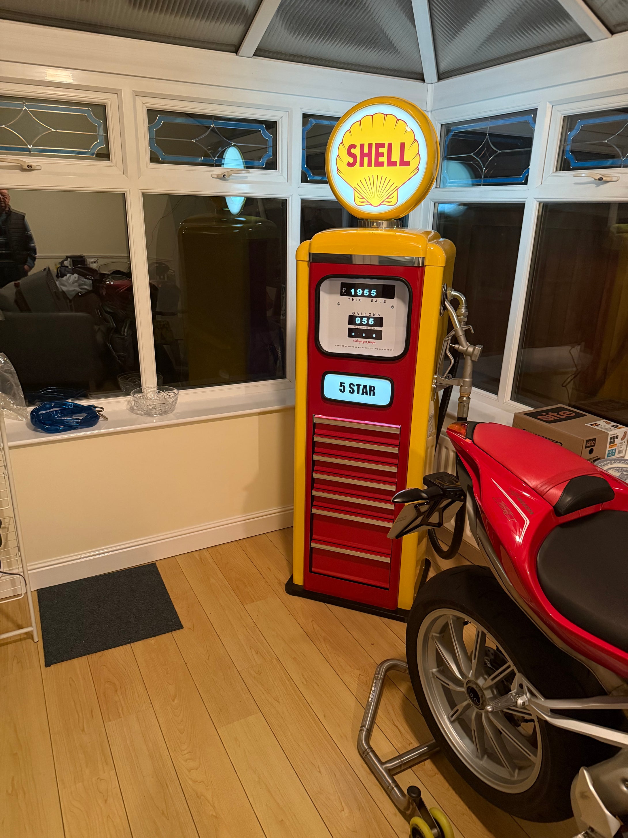 Vintage Petrol Pump With Tool Box