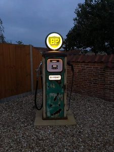 EV (Electric Vehicle) Charging Vintage Gas Pump
