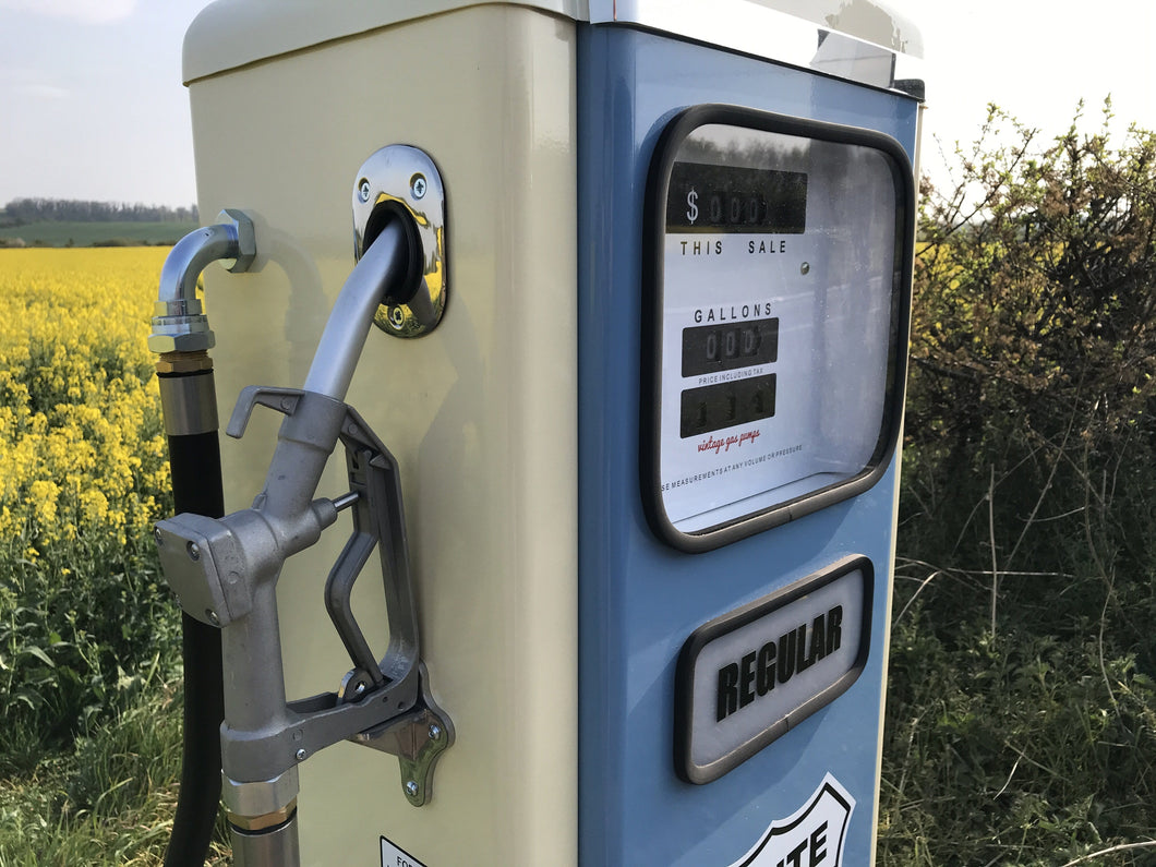blue gas pump