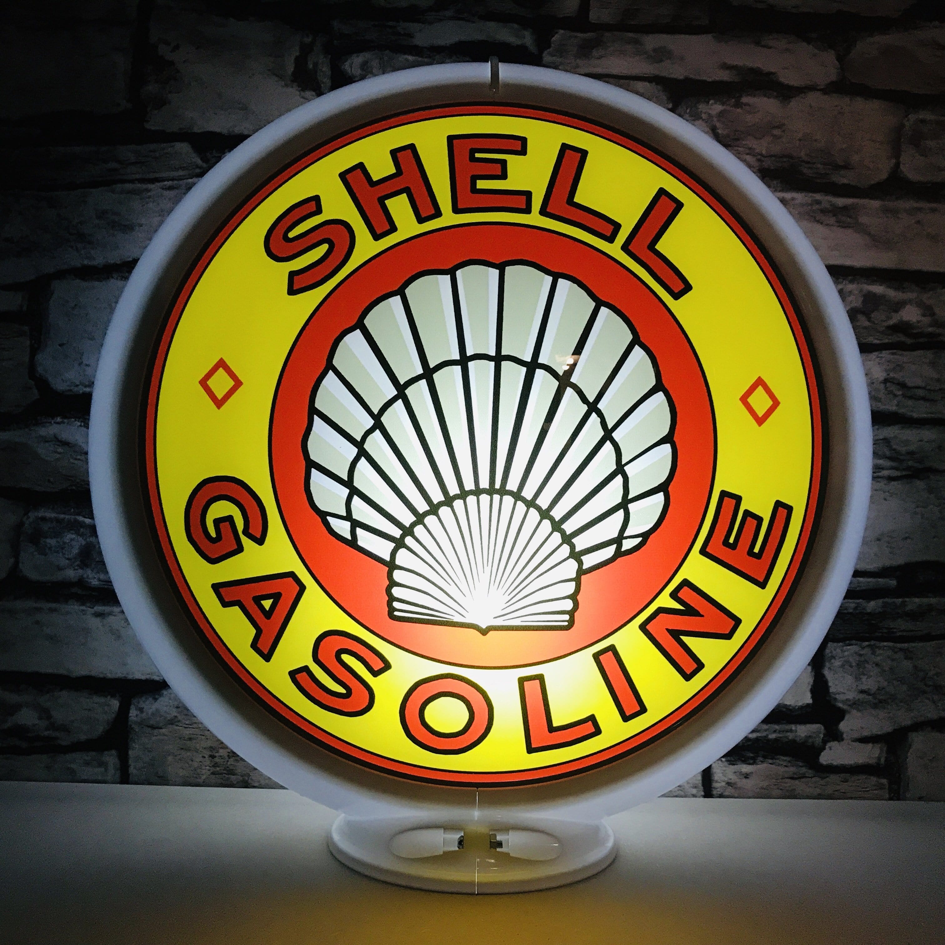 Vintage shell clearance gas pump globe